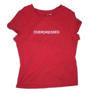Red Crop top